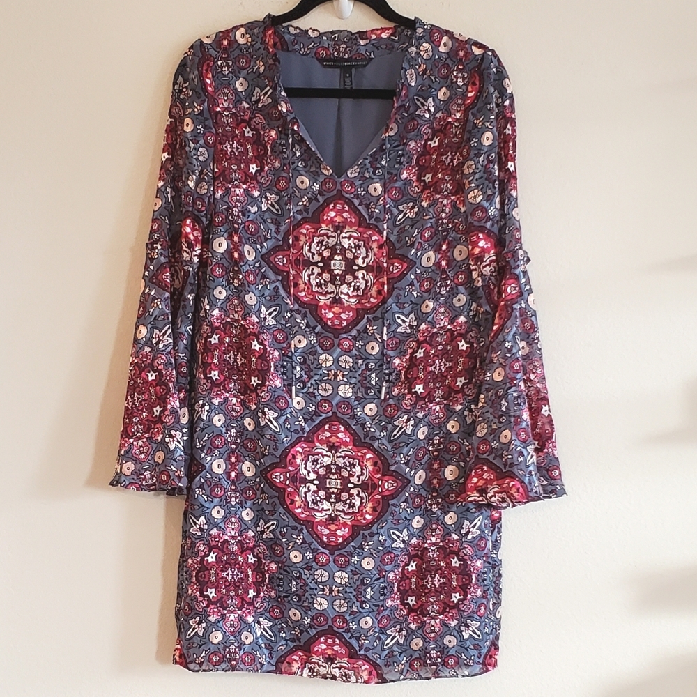 WHBM Medallion Paisley Print Shift Dress